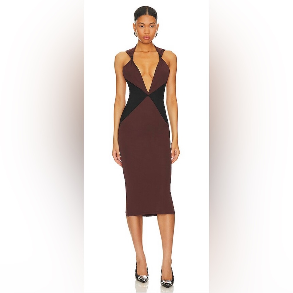 REVOLVE Burgundy and Black Dress